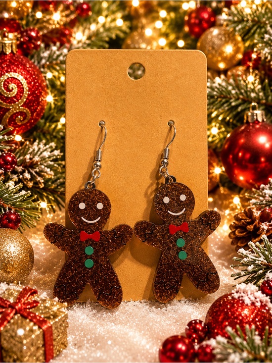 Jewelry - Gingerbread With Tie Earrings